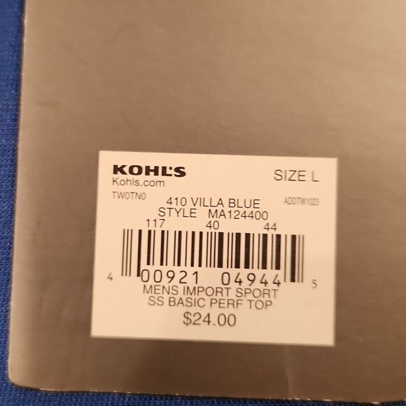 - Tek Gear Men Large NWT blue wicking odor resistant blue tshirt - Picture 5 of 6